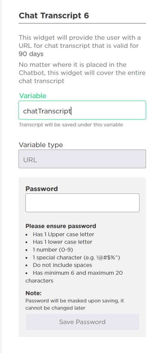 Chatbot Transcripts Menu Articles