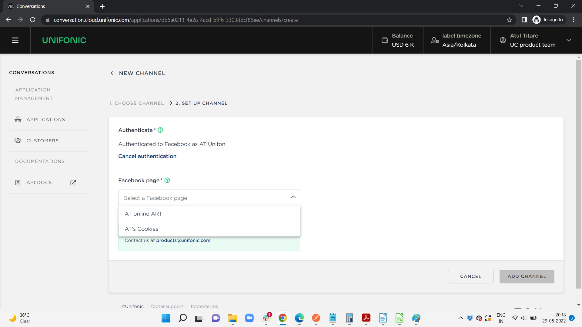 Messenger page.jpg Select a Facebook Page for Messenger