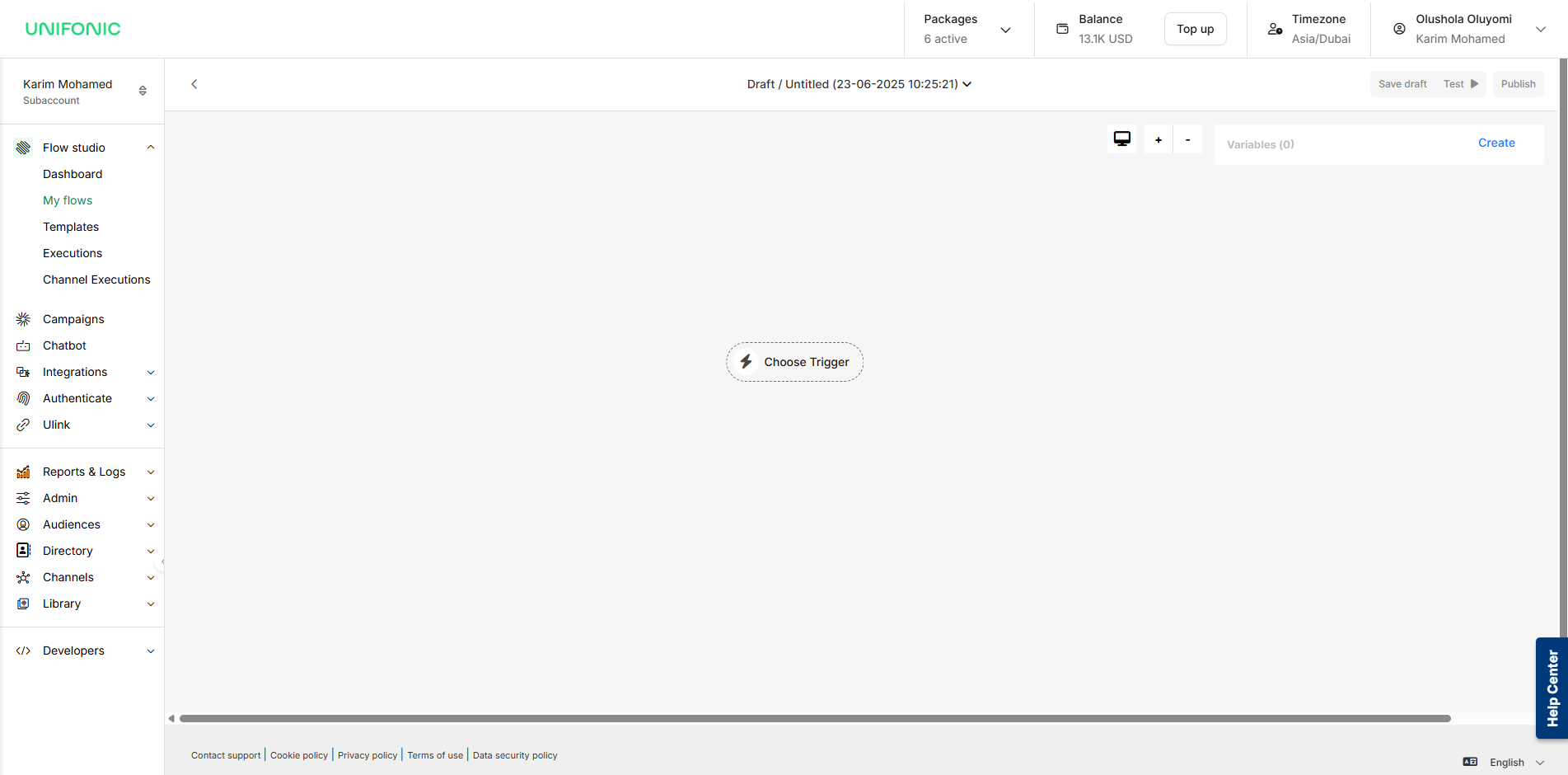 New flow with an automatically generated name