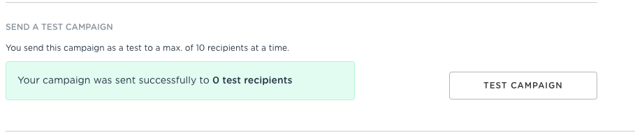 Send a test campaign