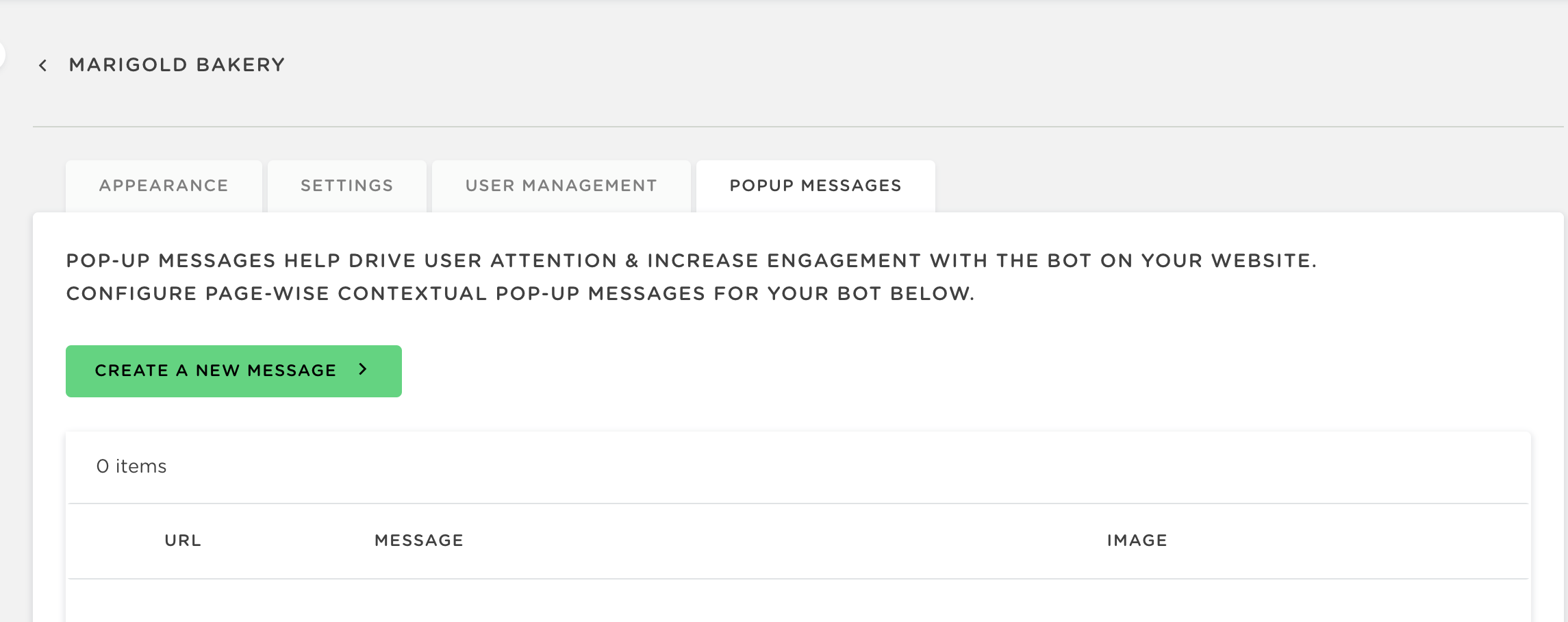 Screen Shot 2023-01-13 at 5.55.02 PM.png Pop-up message settings for a Web Widget